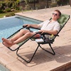 image:imageBest Choice Products Padded Zero Gravity Chair with Side Tray Adjustable Headrest Folding Outdoor Recliner WeatherResistant Oxford Fabric Supports 350 lbs  Peacock BlueSage Green