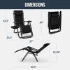 image:imageBest Choice Products Padded Zero Gravity Chair with Side Tray Adjustable Headrest Folding Outdoor Recliner WeatherResistant Oxford Fabric Supports 350 lbs  Peacock BlueBlack