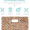 image:imageBest Choice Products 105x105in Pack of 5 Cube Storage Baskets Water Hyacinth Multipurpose Collapsible Organizers Handwoven Laundry Totes for Laundry Living Room Kids Room amp Nursery  ChestnutWhite
