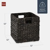 image:imageBest Choice Products 105x105in Pack of 5 Cube Storage Baskets Water Hyacinth Multipurpose Collapsible Organizers Handwoven Laundry Totes for Laundry Living Room Kids Room amp Nursery  ChestnutBlack