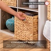 image:imageBest Choice Products 105x105in Pack of 5 Cube Storage Baskets Water Hyacinth Multipurpose Collapsible Organizers Handwoven Laundry Totes for Laundry Living Room Kids Room amp Nursery  ChestnutBrown