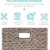 image:imageBest Choice Products 105x105in Pack of 5 Cube Storage Baskets Water Hyacinth Multipurpose Collapsible Organizers Handwoven Laundry Totes for Laundry Living Room Kids Room amp Nursery  ChestnutGray