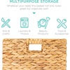 image:imageBest Choice Products 105x105in Pack of 5 Cube Storage Baskets Water Hyacinth Multipurpose Collapsible Organizers Handwoven Laundry Totes for Laundry Living Room Kids Room amp Nursery  ChestnutNatural