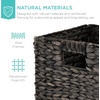 image:imageBest Choice Products 105x105in Pack of 5 Cube Storage Baskets Water Hyacinth Multipurpose Collapsible Organizers Handwoven Laundry Totes for Laundry Living Room Kids Room amp Nursery  ChestnutBlack
