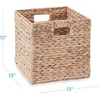 image:imageBest Choice Products 105x105in Pack of 5 Cube Storage Baskets Water Hyacinth Multipurpose Collapsible Organizers Handwoven Laundry Totes for Laundry Living Room Kids Room amp Nursery  ChestnutWhite