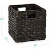 image:imageBest Choice Products 105x105in Pack of 5 Cube Storage Baskets Water Hyacinth Multipurpose Collapsible Organizers Handwoven Laundry Totes for Laundry Living Room Kids Room amp Nursery  ChestnutBlack