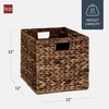 image:imageBest Choice Products 105x105in Pack of 5 Cube Storage Baskets Water Hyacinth Multipurpose Collapsible Organizers Handwoven Laundry Totes for Laundry Living Room Kids Room amp Nursery  ChestnutBrown