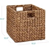 image:imageBest Choice Products 105x105in Pack of 5 Cube Storage Baskets Water Hyacinth Multipurpose Collapsible Organizers Handwoven Laundry Totes for Laundry Living Room Kids Room amp Nursery  ChestnutChestnut