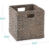image:imageBest Choice Products 105x105in Pack of 5 Cube Storage Baskets Water Hyacinth Multipurpose Collapsible Organizers Handwoven Laundry Totes for Laundry Living Room Kids Room amp Nursery  ChestnutGray