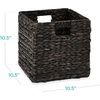 image:imageBest Choice Products 105x105in Pack of 5 Cube Storage Baskets Water Hyacinth Multipurpose Collapsible Organizers Handwoven Laundry Totes for Laundry Living Room Kids Room amp Nursery  ChestnutBlack