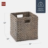 image:imageBest Choice Products 105x105in Pack of 5 Cube Storage Baskets Water Hyacinth Multipurpose Collapsible Organizers Handwoven Laundry Totes for Laundry Living Room Kids Room amp Nursery  ChestnutGray