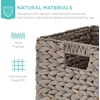 image:imageBest Choice Products 105x105in Pack of 5 Cube Storage Baskets Water Hyacinth Multipurpose Collapsible Organizers Handwoven Laundry Totes for Laundry Living Room Kids Room amp Nursery  ChestnutGray