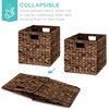 image:imageBest Choice Products 105x105in Pack of 5 Cube Storage Baskets Water Hyacinth Multipurpose Collapsible Organizers Handwoven Laundry Totes for Laundry Living Room Kids Room amp Nursery  ChestnutBrown