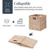image:imageBest Choice Products 105x105in Pack of 5 Cube Storage Baskets Water Hyacinth Multipurpose Collapsible Organizers Handwoven Laundry Totes for Laundry Living Room Kids Room amp Nursery  ChestnutWhite