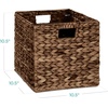 image:imageBest Choice Products 105x105in Pack of 5 Cube Storage Baskets Water Hyacinth Multipurpose Collapsible Organizers Handwoven Laundry Totes for Laundry Living Room Kids Room amp Nursery  ChestnutBrown