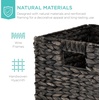 image:imageBest Choice Products 105x105in Pack of 5 Cube Storage Baskets Water Hyacinth Multipurpose Collapsible Organizers Handwoven Laundry Totes for Laundry Living Room Kids Room amp Nursery  ChestnutBlack