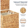 image:imageBest Choice Products Small Laundry Hamper with Lid Natural Handwoven Hyacinth Laundry Basket WRemoveable amp Washable Liner Bag Portable Handles 18 Gallon 67 liters  NaturalNatural