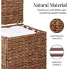 image:imageBest Choice Products Small Laundry Hamper with Lid Natural Handwoven Hyacinth Laundry Basket WRemoveable amp Washable Liner Bag Portable Handles 18 Gallon 67 liters  NaturalChestnut