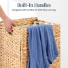 image:imageBest Choice Products Small Laundry Hamper with Lid Natural Handwoven Hyacinth Laundry Basket WRemoveable amp Washable Liner Bag Portable Handles 18 Gallon 67 liters  NaturalNatural