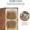image:imageBest Choice Products XLarge Laundry Hamper with Lid Natural Handwoven Hyacinth Laundry Basket WRemoveable amp Washable Liner Bag Portable Handles 53 Gallon 200 liters  NaturalChestnut
