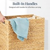 image:imageBest Choice Products XLarge Laundry Hamper with Lid Natural Handwoven Hyacinth Laundry Basket WRemoveable amp Washable Liner Bag Portable Handles 53 Gallon 200 liters  NaturalNatural