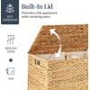 image:imageBest Choice Products XLarge Laundry Hamper with Lid Natural Handwoven Hyacinth Laundry Basket WRemoveable amp Washable Liner Bag Portable Handles 53 Gallon 200 liters  NaturalNatural