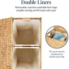 image:imageBest Choice Products XLarge Laundry Hamper with Lid Natural Handwoven Hyacinth Laundry Basket WRemoveable amp Washable Liner Bag Portable Handles 53 Gallon 200 liters  NaturalNatural