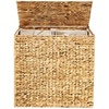 image:imageBest Choice Products XLarge Laundry Hamper with Lid Natural Handwoven Hyacinth Laundry Basket WRemoveable amp Washable Liner Bag Portable Handles 53 Gallon 200 liters  NaturalNatural
