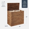 image:imageBest Choice Products XLarge Laundry Hamper with Lid Natural Handwoven Hyacinth Laundry Basket WRemoveable amp Washable Liner Bag Portable Handles 53 Gallon 200 liters  NaturalChestnut