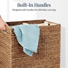 image:imageBest Choice Products XLarge Laundry Hamper with Lid Natural Handwoven Hyacinth Laundry Basket WRemoveable amp Washable Liner Bag Portable Handles 53 Gallon 200 liters  NaturalChestnut