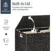 image:imageBest Choice Products XLarge Laundry Hamper with Lid Natural Handwoven Hyacinth Laundry Basket WRemoveable amp Washable Liner Bag Portable Handles 53 Gallon 200 liters  NaturalBlack