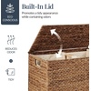 image:imageBest Choice Products XLarge Laundry Hamper with Lid Natural Handwoven Hyacinth Laundry Basket WRemoveable amp Washable Liner Bag Portable Handles 53 Gallon 200 liters  NaturalChestnut