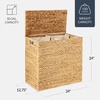 image:imageBest Choice Products XLarge Laundry Hamper with Lid Natural Handwoven Hyacinth Laundry Basket WRemoveable amp Washable Liner Bag Portable Handles 53 Gallon 200 liters  NaturalNatural