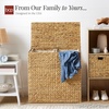 image:imageBest Choice Products XLarge Laundry Hamper with Lid Natural Handwoven Hyacinth Laundry Basket WRemoveable amp Washable Liner Bag Portable Handles 53 Gallon 200 liters  NaturalChestnut