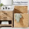 image:imageBest Choice Products XLarge Laundry Hamper with Lid Natural Handwoven Hyacinth Laundry Basket WRemoveable amp Washable Liner Bag Portable Handles 53 Gallon 200 liters  NaturalNatural
