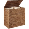 image:imageBest Choice Products XLarge Laundry Hamper with Lid Natural Handwoven Hyacinth Laundry Basket WRemoveable amp Washable Liner Bag Portable Handles 53 Gallon 200 liters  NaturalChestnut