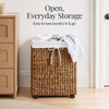 image:imageBest Choice Products Medium Laundry Hamper WLockable Rolling Wheels Natural Handwoven Hyacinth Laundry Basket WRemoveable amp Washable Liner Bag amp Handles Portable 24 Gallon 90L  ChestnutChestnut