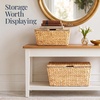 image:imageBest Choice Products Set of 2 XLarge amp Medium Woven Storage Baskets WLids Hyacinth Nesting Bins Handwoven Organizer Baskets WHandles for Bedroom Living Room Laundry Room Or Office  NaturalNatural
