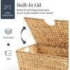 image:imageBest Choice Products Set of 2 XLarge amp Medium Woven Storage Baskets WLids Hyacinth Nesting Bins Handwoven Organizer Baskets WHandles for Bedroom Living Room Laundry Room Or Office  NaturalNatural