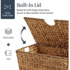 image:imageBest Choice Products Set of 2 XLarge amp Medium Woven Storage Baskets WLids Hyacinth Nesting Bins Handwoven Organizer Baskets WHandles for Bedroom Living Room Laundry Room Or Office  NaturalChestnut