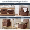 image:imageBest Choice Products Set of 2 XLarge amp Medium Woven Storage Baskets WLids Hyacinth Nesting Bins Handwoven Organizer Baskets WHandles for Bedroom Living Room Laundry Room Or Office  NaturalBrown