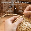 image:imageBest Choice Products Set of 2 XLarge amp Medium Woven Storage Baskets WLids Hyacinth Nesting Bins Handwoven Organizer Baskets WHandles for Bedroom Living Room Laundry Room Or Office  NaturalNatural