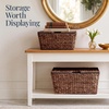image:imageBest Choice Products Set of 2 XLarge amp Medium Woven Storage Baskets WLids Hyacinth Nesting Bins Handwoven Organizer Baskets WHandles for Bedroom Living Room Laundry Room Or Office  NaturalBrown