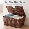 image:imageBest Choice Products Set of 2 XLarge amp Medium Woven Storage Baskets WLids Hyacinth Nesting Bins Handwoven Organizer Baskets WHandles for Bedroom Living Room Laundry Room Or Office  NaturalBrown