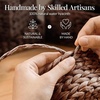 image:imageBest Choice Products Set of 2 XLarge amp Medium Woven Storage Baskets WLids Hyacinth Nesting Bins Handwoven Organizer Baskets WHandles for Bedroom Living Room Laundry Room Or Office  NaturalBrown