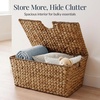 image:imageBest Choice Products Set of 2 XLarge amp Medium Woven Storage Baskets WLids Hyacinth Nesting Bins Handwoven Organizer Baskets WHandles for Bedroom Living Room Laundry Room Or Office  NaturalChestnut