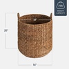 image:imageBest Choice Products Round Storage Basket wHandles Handwoven Water Hyacinth Plant Holder Storage Organizer Tote Bin for Bedroom Living Room Bathroom  ChestnutChestnut