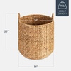 image:imageBest Choice Products Round Storage Basket wHandles Handwoven Water Hyacinth Plant Holder Storage Organizer Tote Bin for Bedroom Living Room Bathroom  ChestnutNatural
