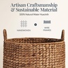 image:imageBest Choice Products Round Storage Basket wHandles Handwoven Water Hyacinth Plant Holder Storage Organizer Tote Bin for Bedroom Living Room Bathroom  ChestnutChestnut