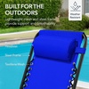 image:imageBest Choice Products Padded Folding Zero Gravity Rocking Chair with Adjustable Headrest Outdoor Camping Chair WeatherResistant Fabric Steel Frame  BlackCobalt Blue